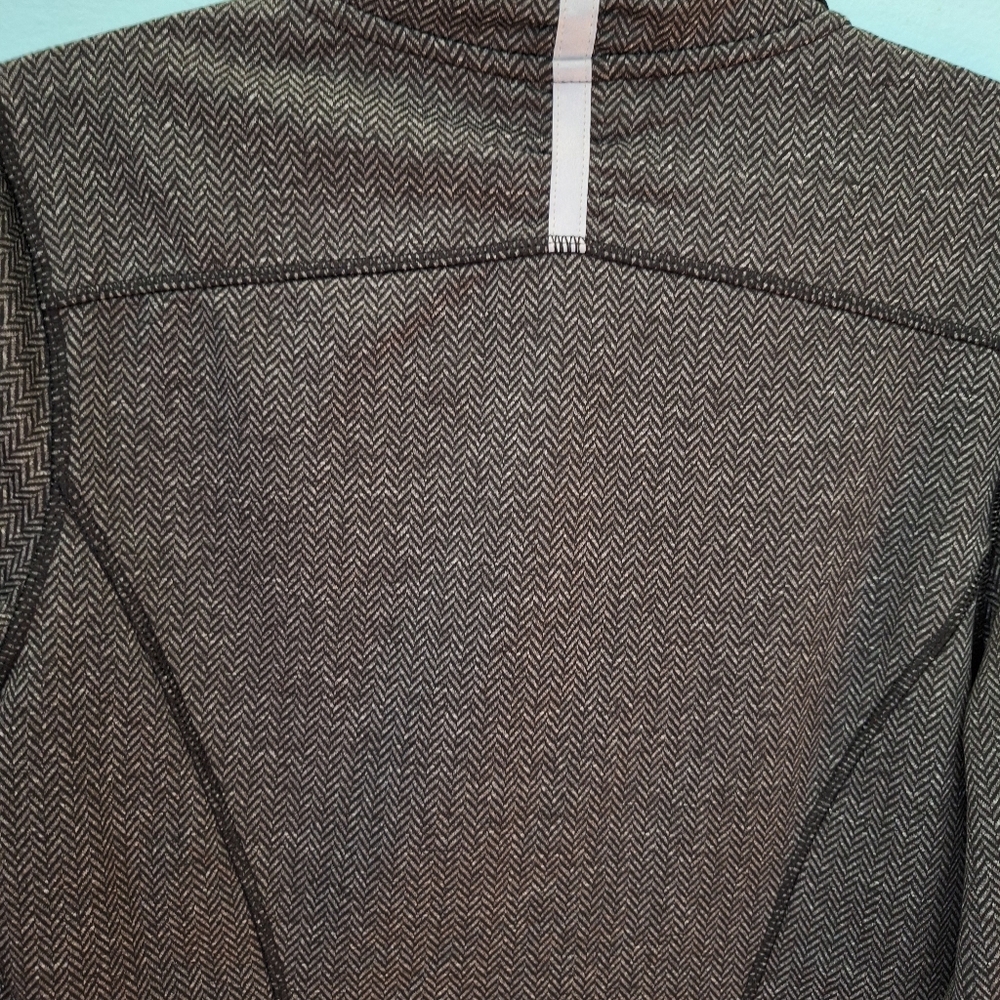 Athletic Works Women's Half Zip Gray Herringbone Highneck Sweater Size Midium - Picture 9 of 11